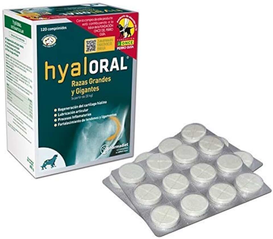 Hyaloral 120 comp para Perros de Razas Grandes y Gigantes