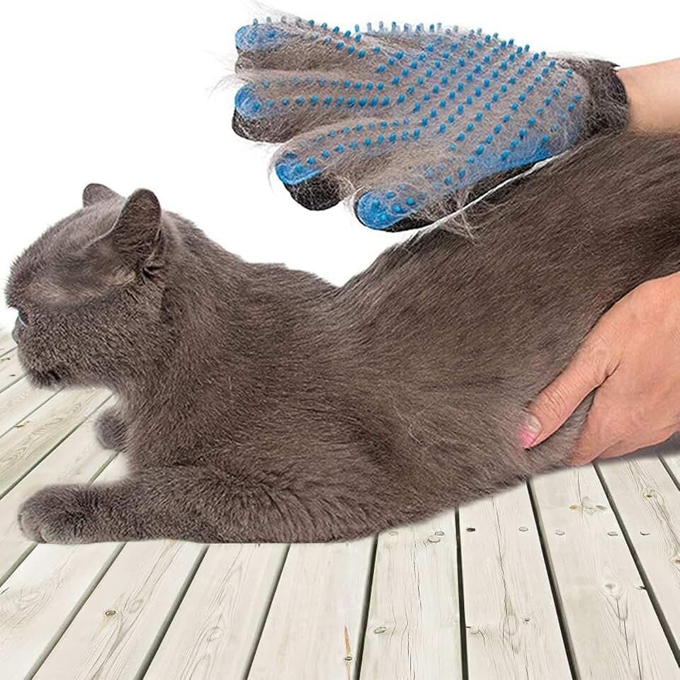 Guante Cepillo de Aseo Quitapelos para Perros y Gatos