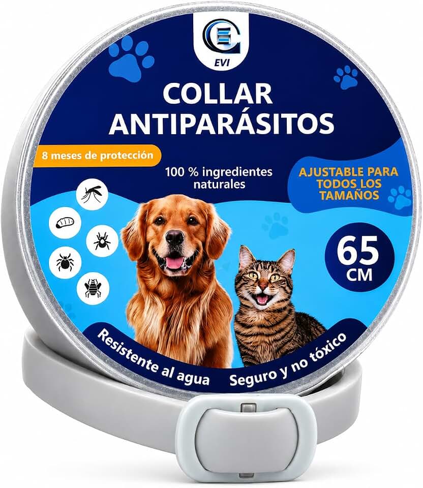 Collar antiparasitario lavanda y citronela