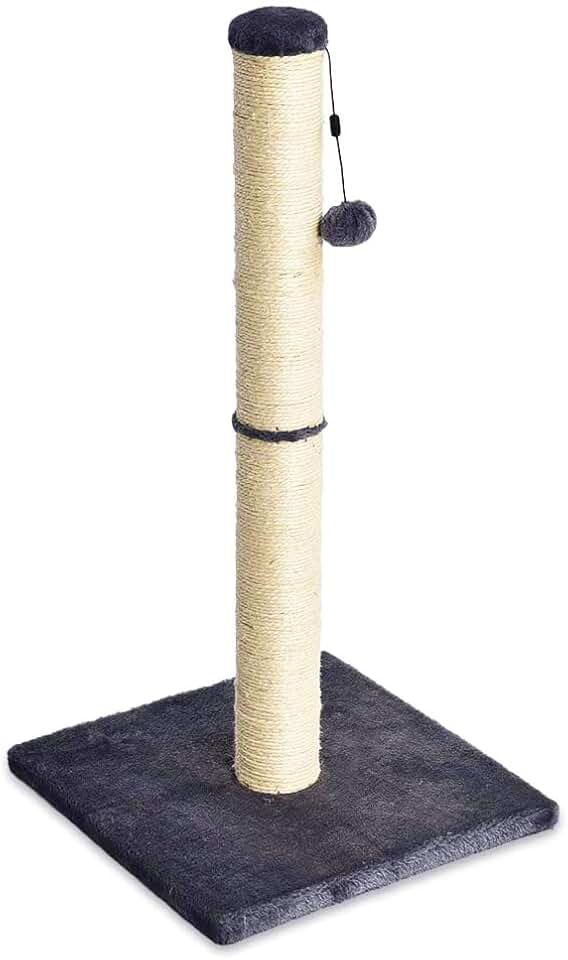 Amazon Basics Rascador para gatos con juguete colgante
