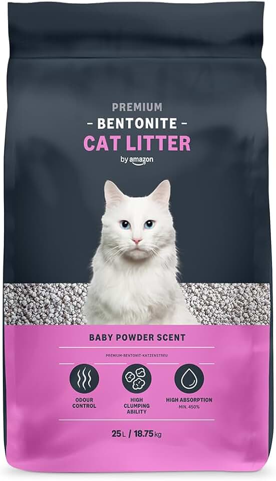 by Amazon Arenero premium de bentonita con aroma a talco