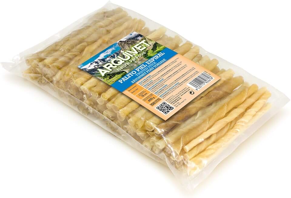 Arquivet Snack palito de piel bovina en espiral