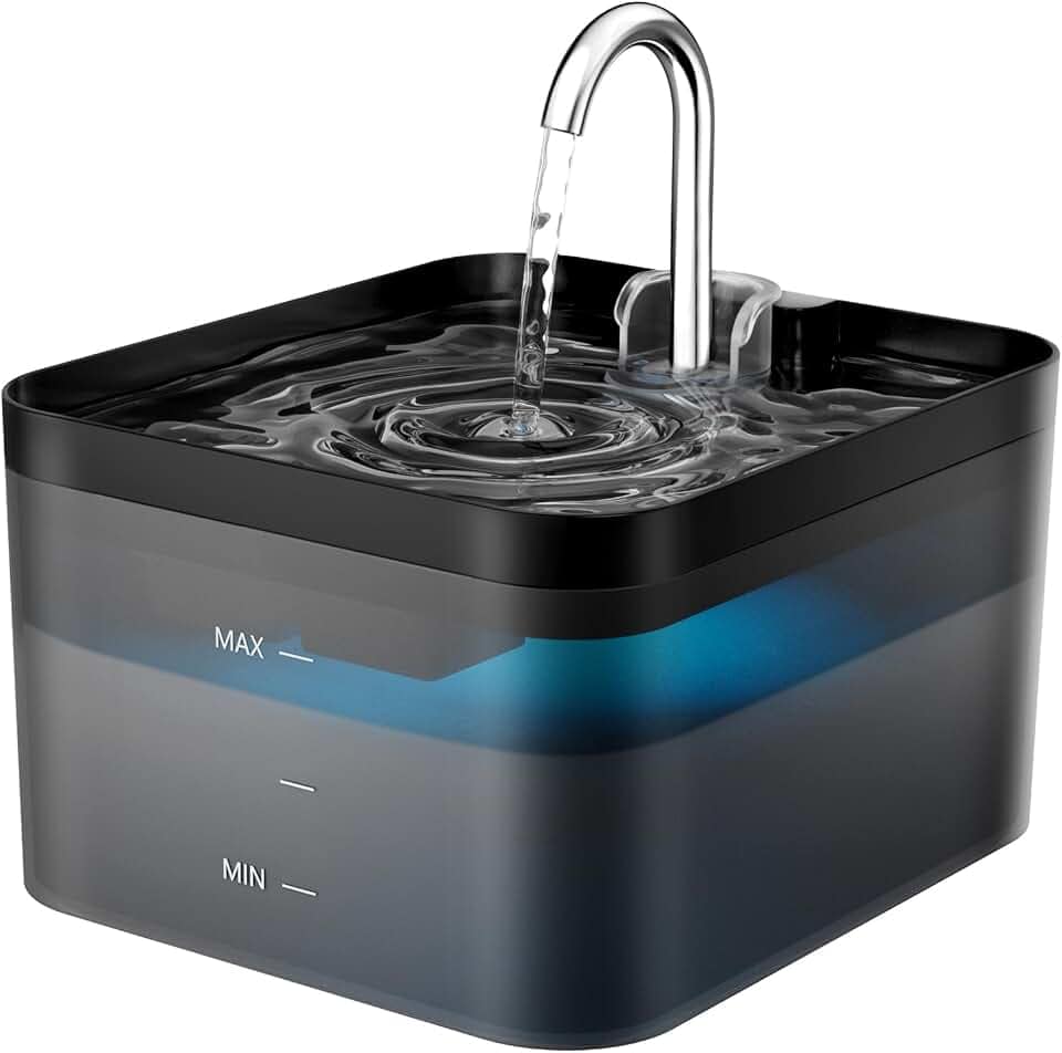 Fuente para Gatos 2.2L con LED y Filtro de Carbón