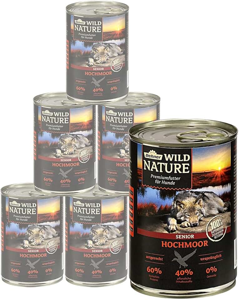 Dehner Wild Nature Comida Húmeda Perros Mayores sin Cereales
