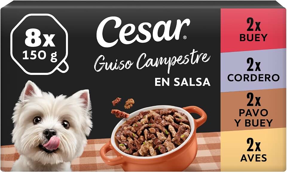 Cesar Recetas Campesinas en Salsa Comida Húmeda Perros