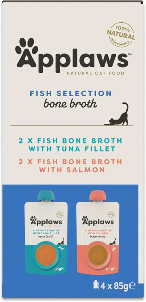 Applaws Comida Húmeda Gatos 100% Natural Caldos de Pescado