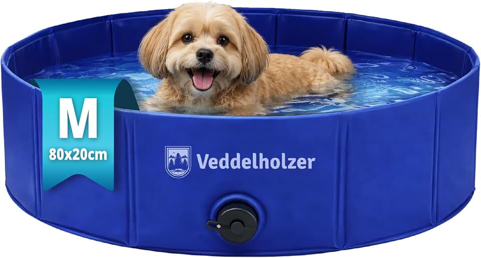 Veddelholzer Piscina Plegable para Perros 80x20cm