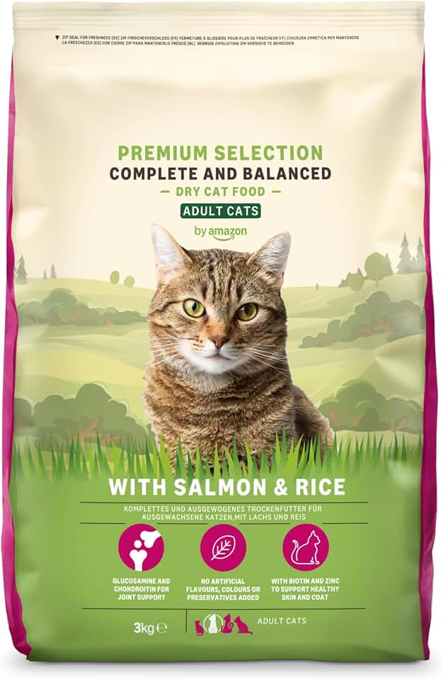 by Amazon Alimento seco para gatos adultos con salmón