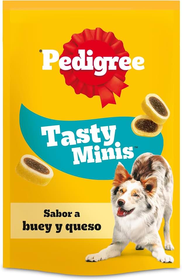 Pedigree Tasty Mini snacks sabor queso y buey