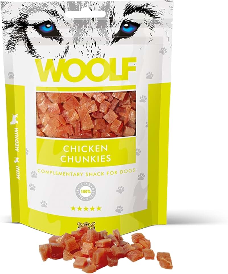 Snacks Naturales chuches de pollo fresco Woolf