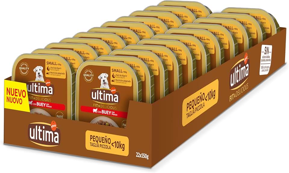 Ultima Fit & Delicious Perros Mini paté en tarrina Buey
