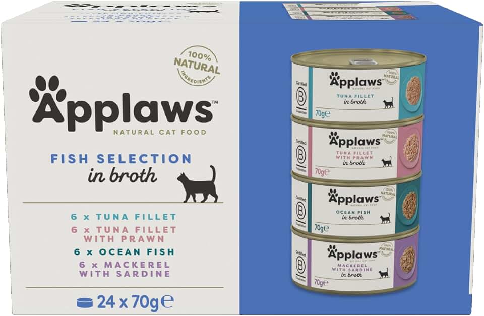 Applaws 100% Natural Comida Húmeda Gatos Pescado en Caldo