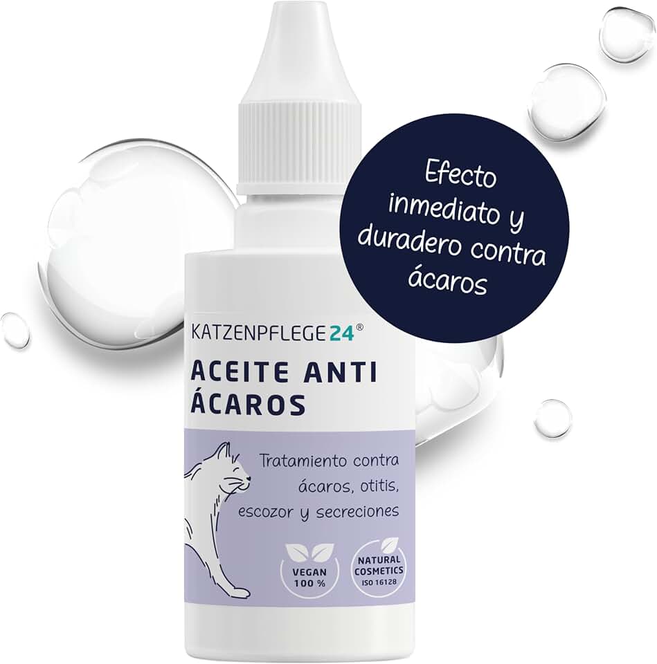 Aceite antiácaros gatos y perros