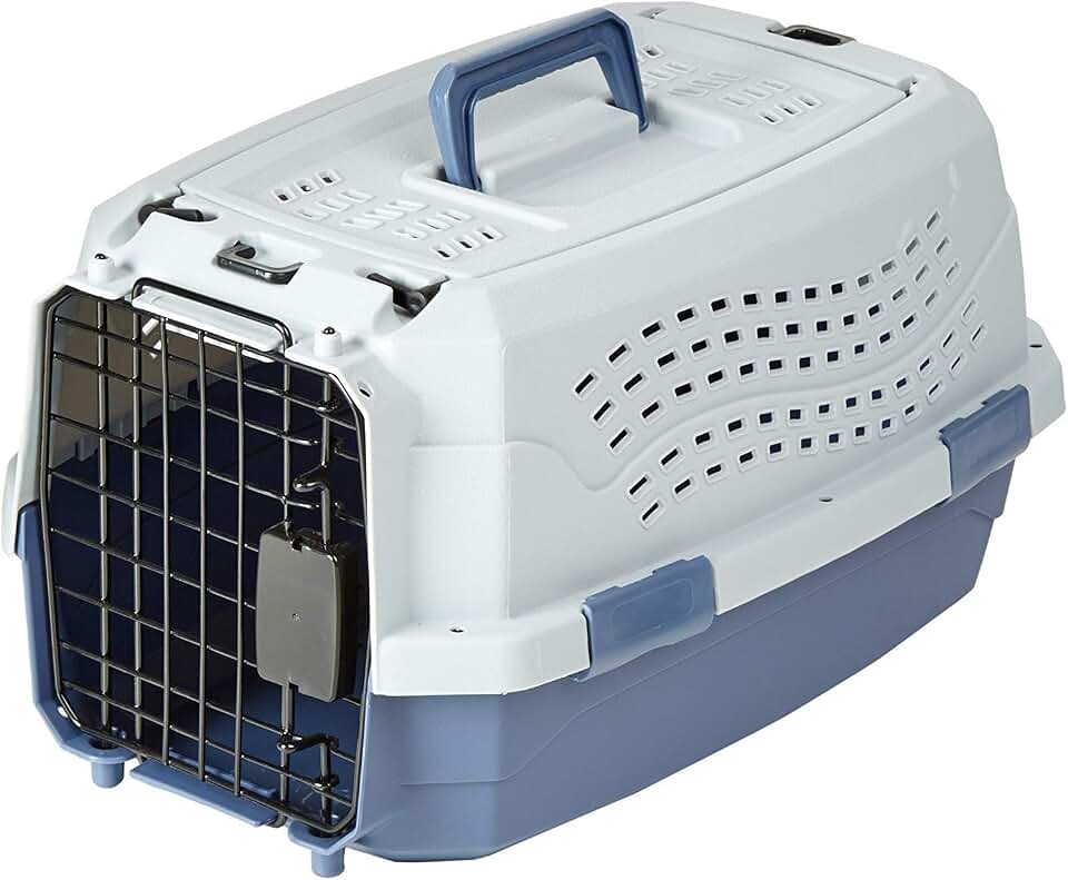 Amazon Basics Transportín 2 Puertas con Carga Superior 48cm