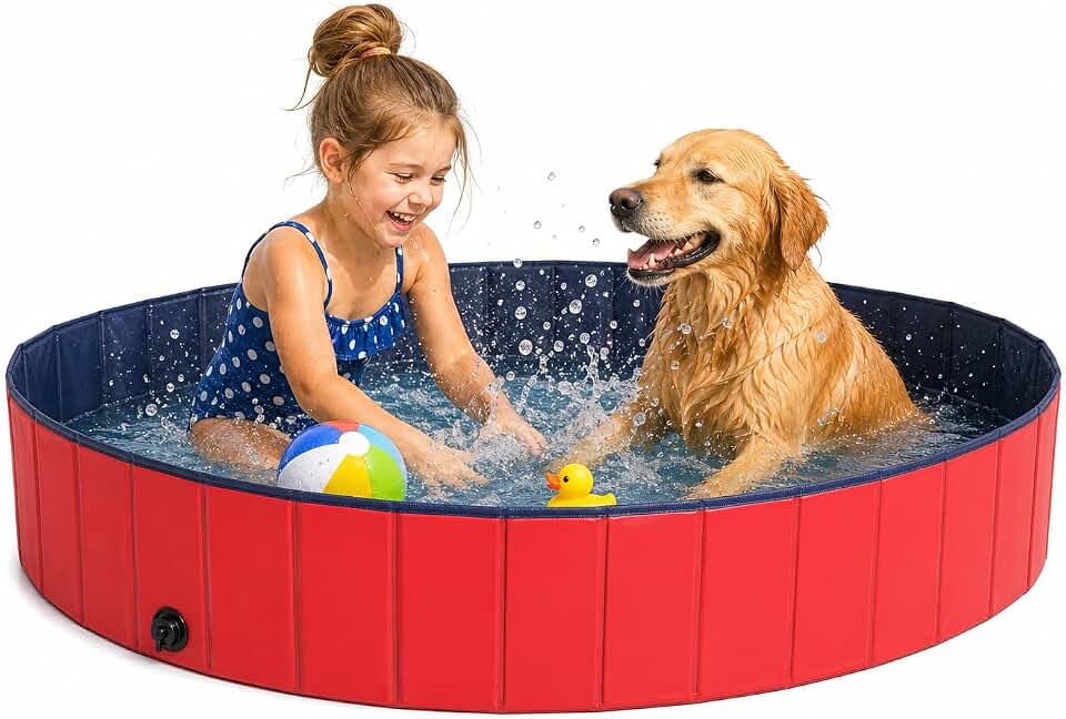 lionto Piscina plegable para perros 80cm