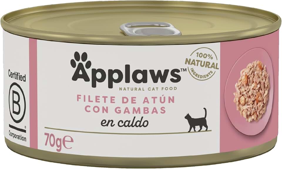Applaws 100% Natural Comida Húmeda Gatos Atún y Camarón