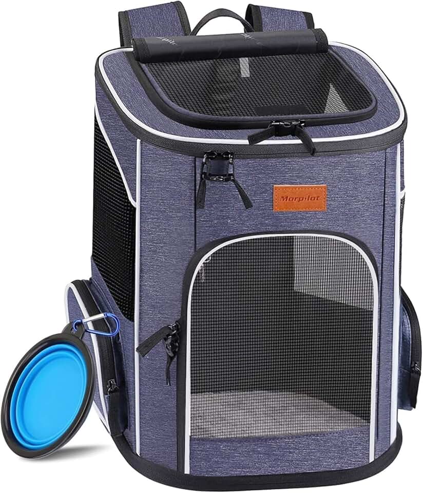 morpilot Mochila Transportín Ventilada con Correa + Tazón
