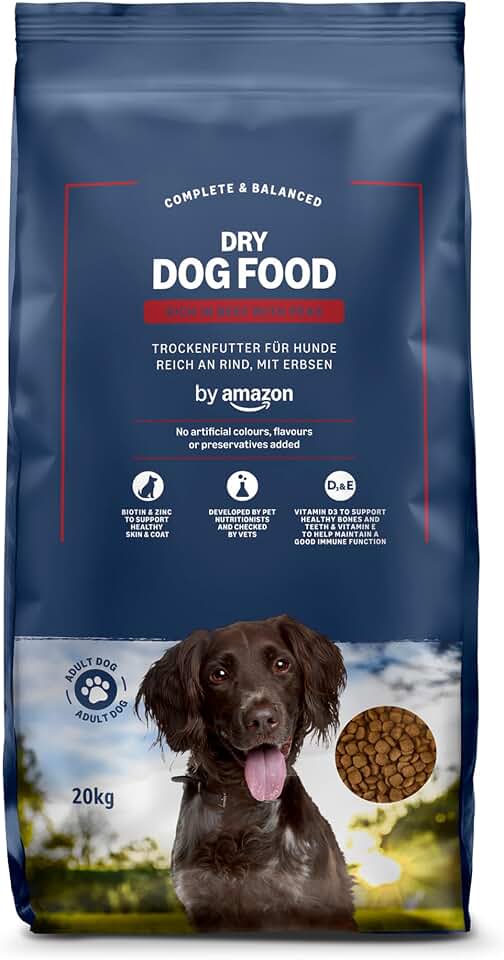 by Amazon - Alimento seco completo para perro adulto rico