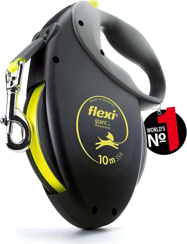 flexi® Giant Professional L Cinta 10 m negro/amarillo neón