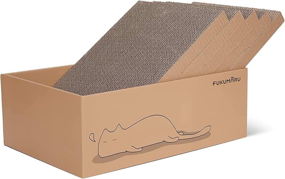 FUKUMARU Rascador de cartón 5 piezas reversible