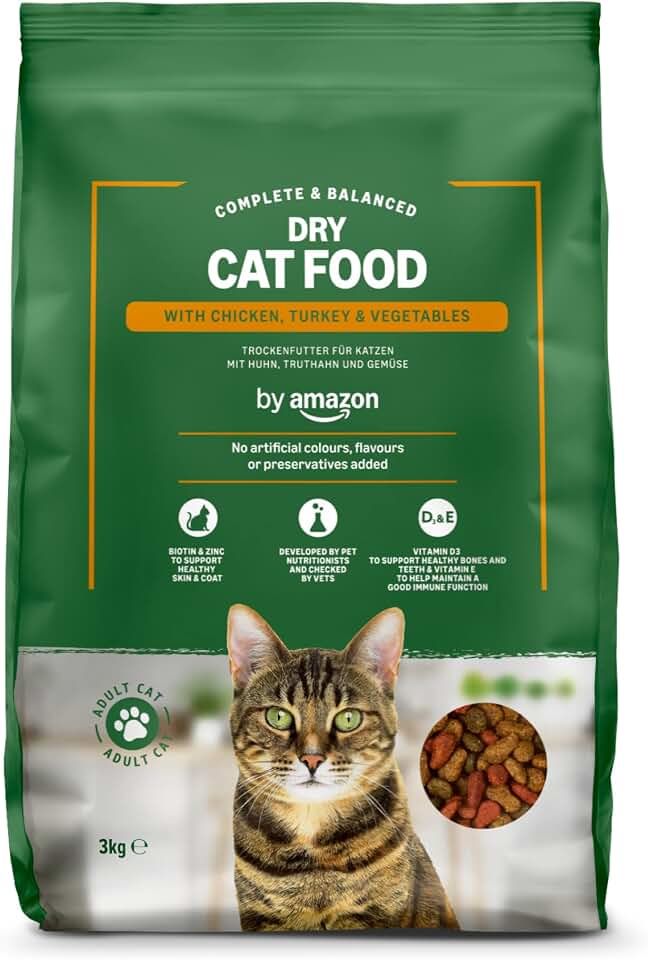 by Amazon - Alimento seco completo para gatos adultos