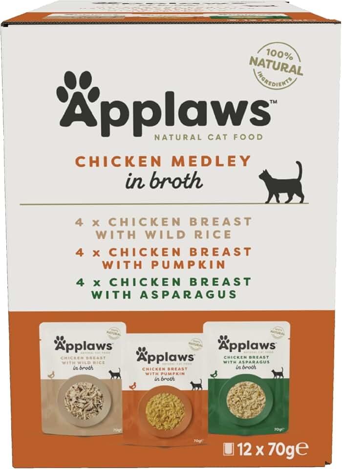 Applaws Comida Húmeda Gatos 100% Natural Pechuga de Pollo
