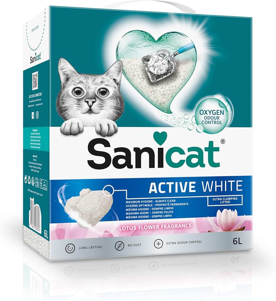Sanicat Arena Aglomerante Active White con Flor de Loto