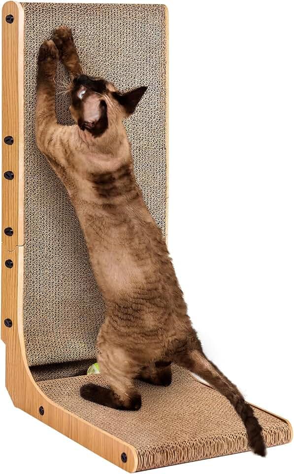 EHEYCIGA Rascador vertical 68 cm de cartón con pelota