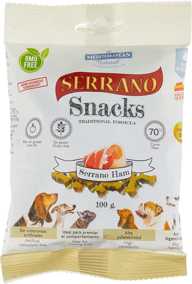 Mediterranean Natural Snacks Serrano de jamón para perros