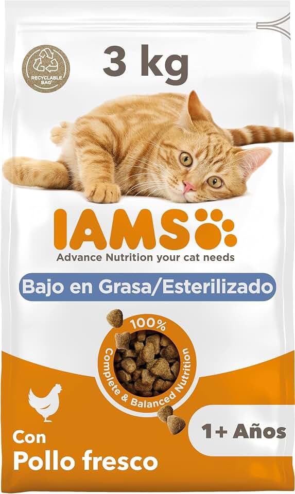 IAMS Alimento seco para gatos esterilizados con pollo fresco