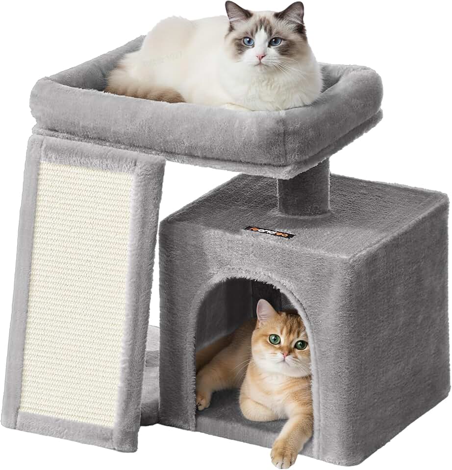 Feandrea Árbol pequeño para gatos con casita