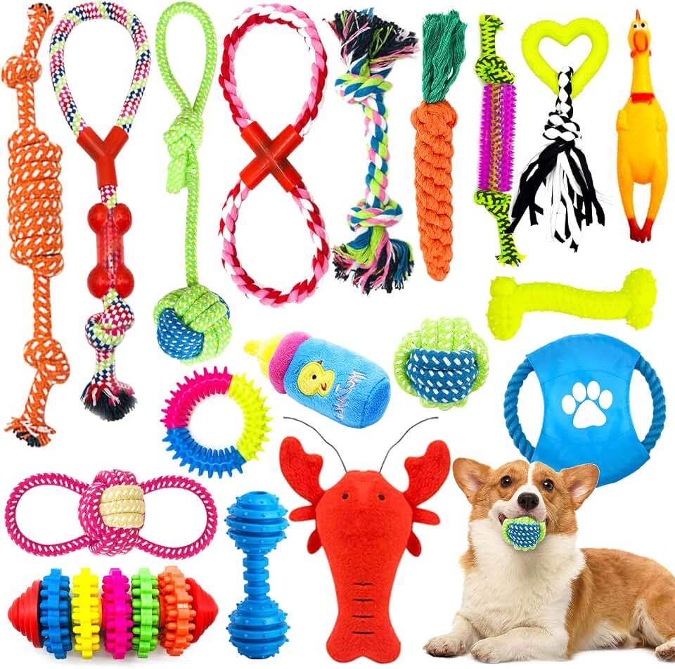JOYBOY 18 piezas juguetes de algodón para masticar