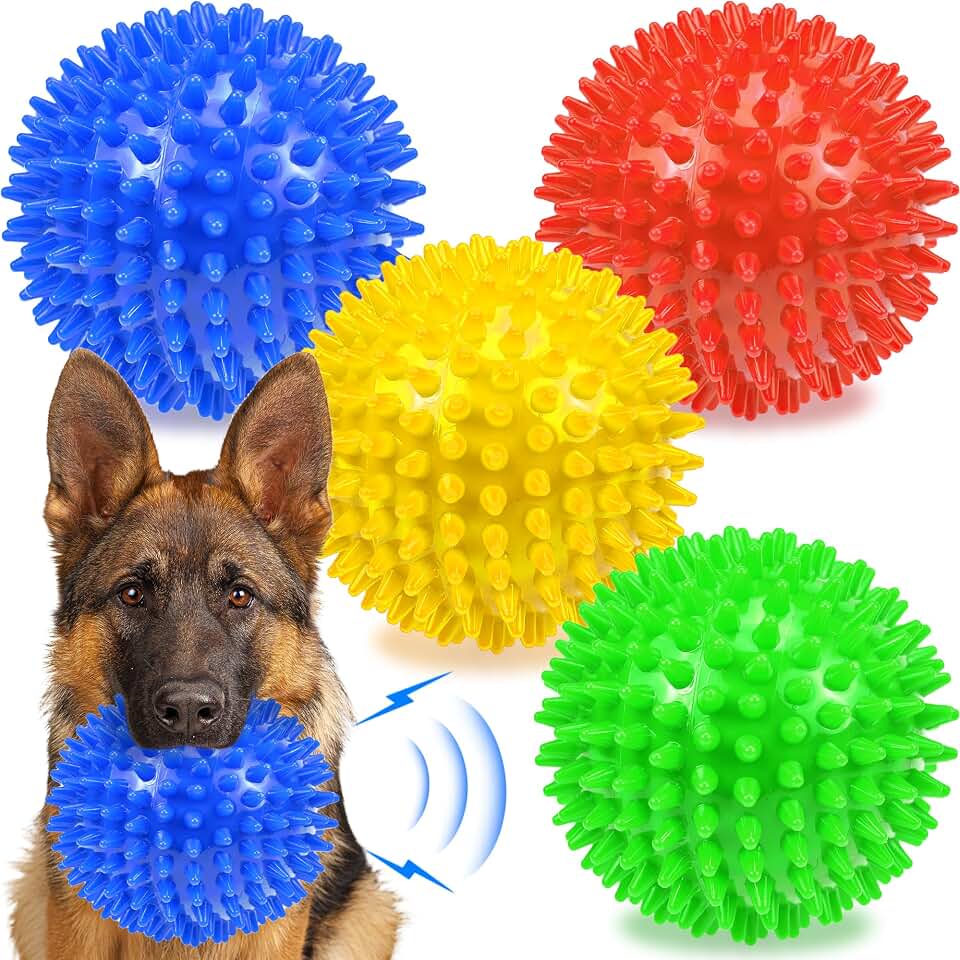 4 piezas de 12 cm de pelotas para perros grandes