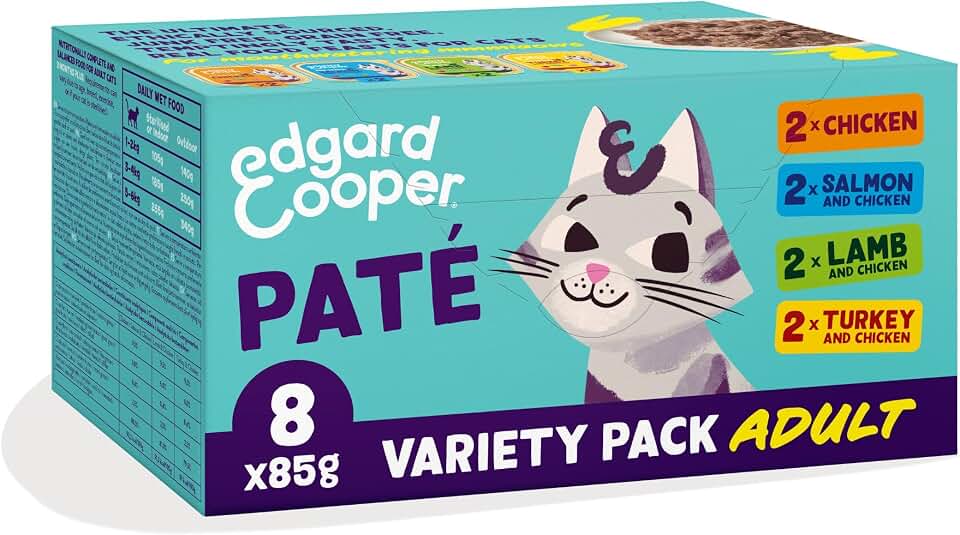 Edgard & Cooper Comida Húmeda Gatos Paté Multipack 8 x 85g