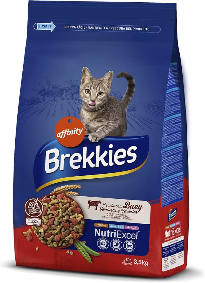 Brekkies Pienso para gatos con buey