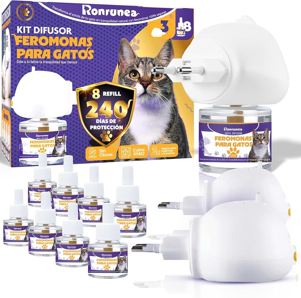 | RONRUNEA® - Pack Ahorro de 3 Difusores + 8 Recambios