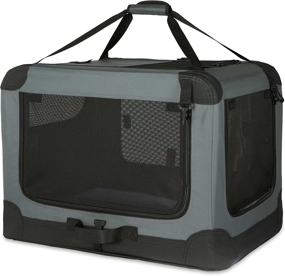 Amazon Basics Transportín Plegable 4 Puertas